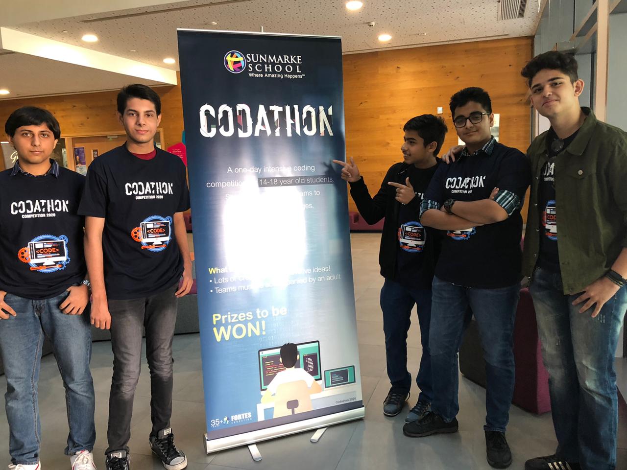Me and my team at Codathon